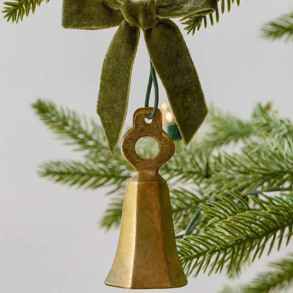 Vintage Brass Dinner Bell – Holiday Ornament or Gift