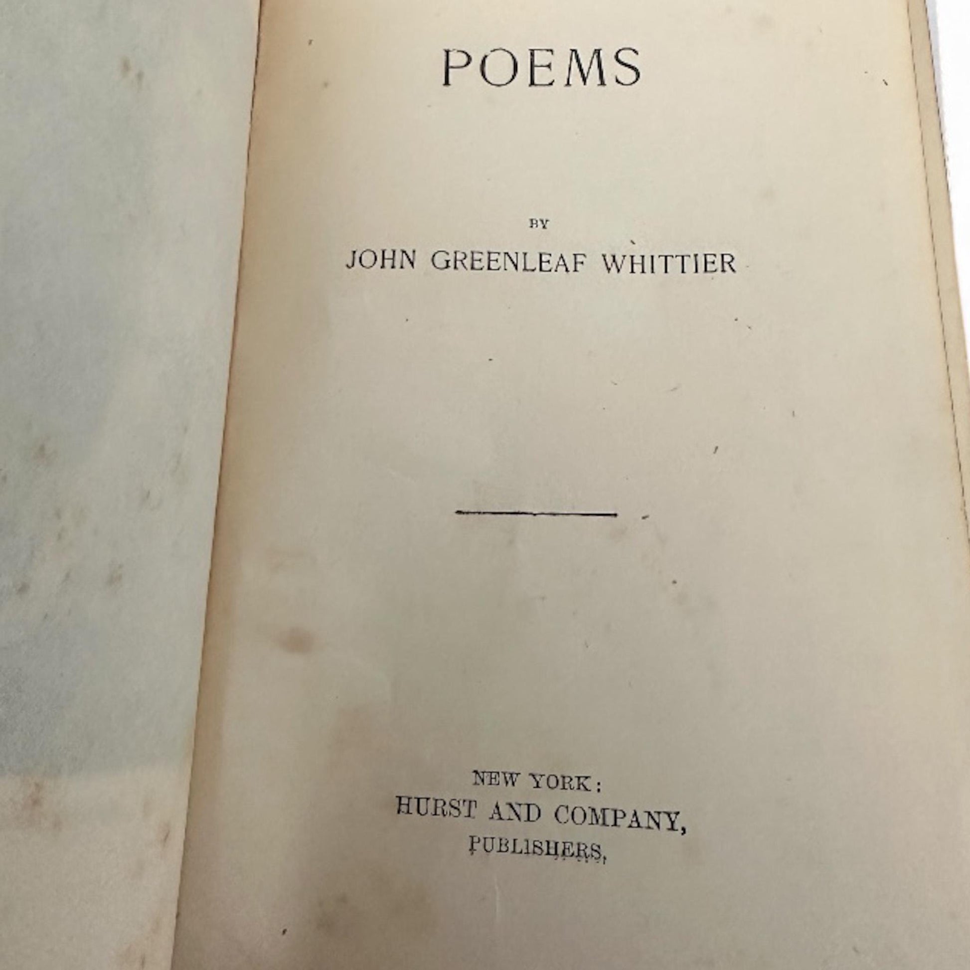 Candlelit Christmas Classics Gift Set – Vintage Milk Glass Candle, Antique Whittier Book