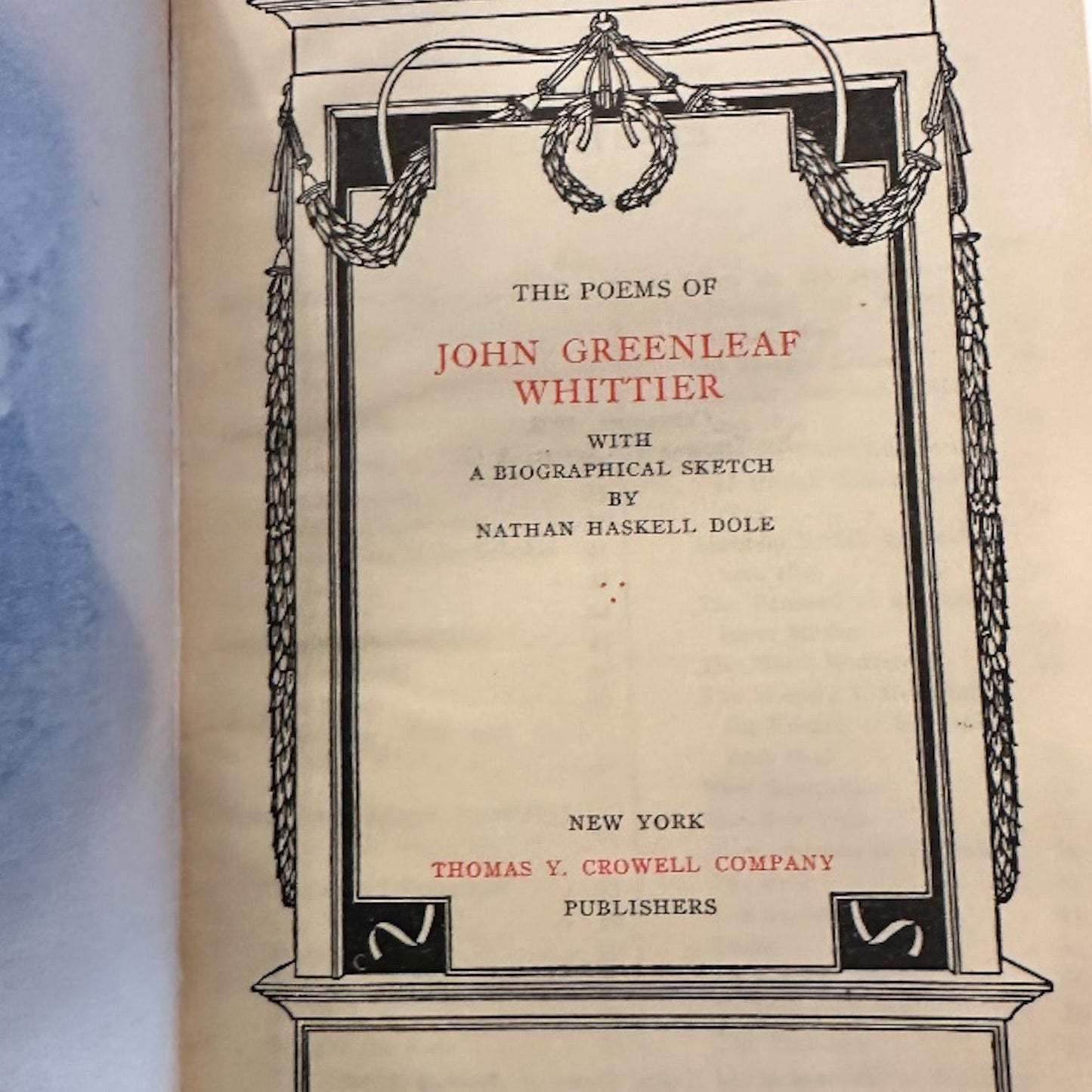 Candlelit Christmas Classics Gift Set – Vintage Milk Glass Candle, Antique Whittier Book