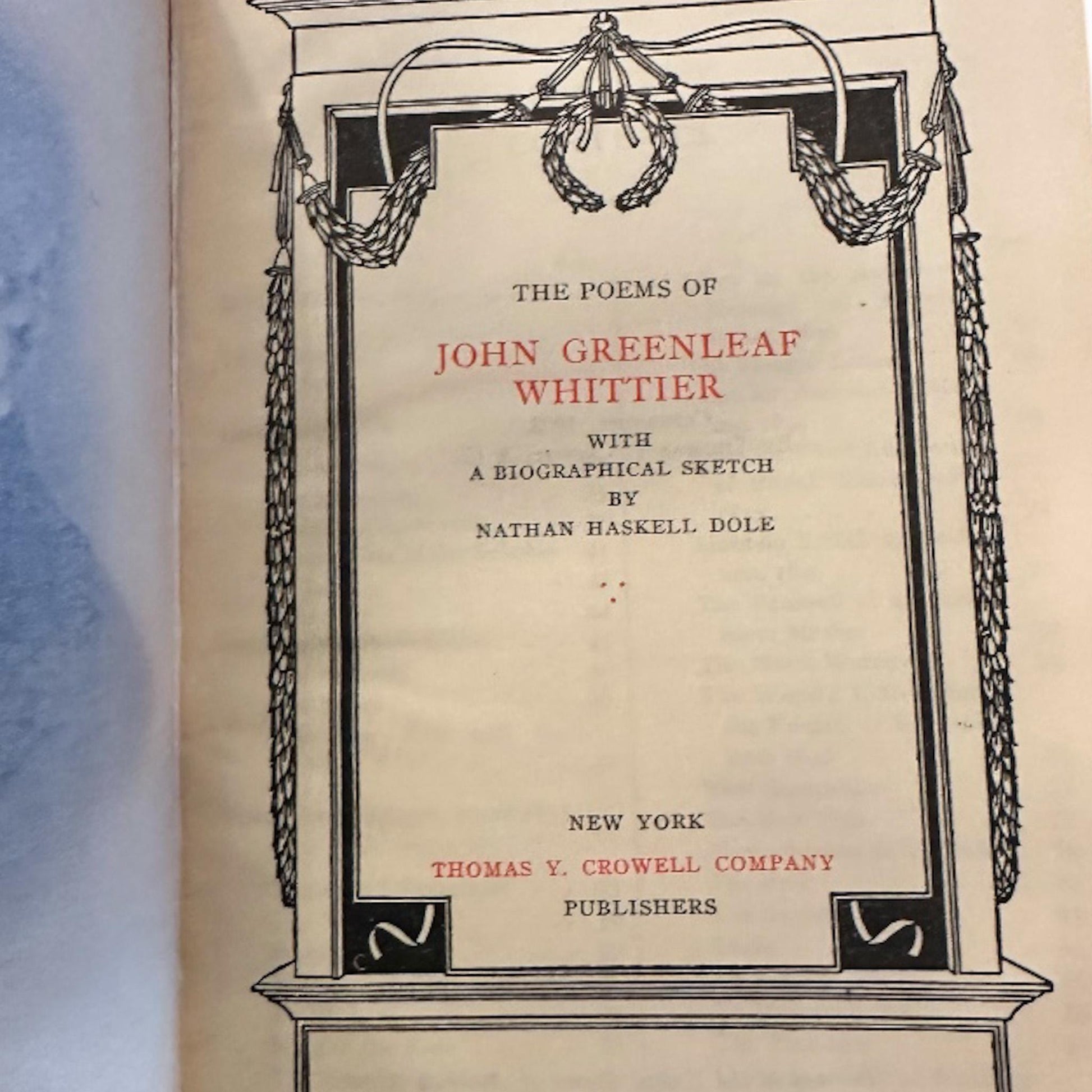 Candlelit Christmas Classics Gift Set – Vintage Milk Glass Candle, Antique Whittier Book