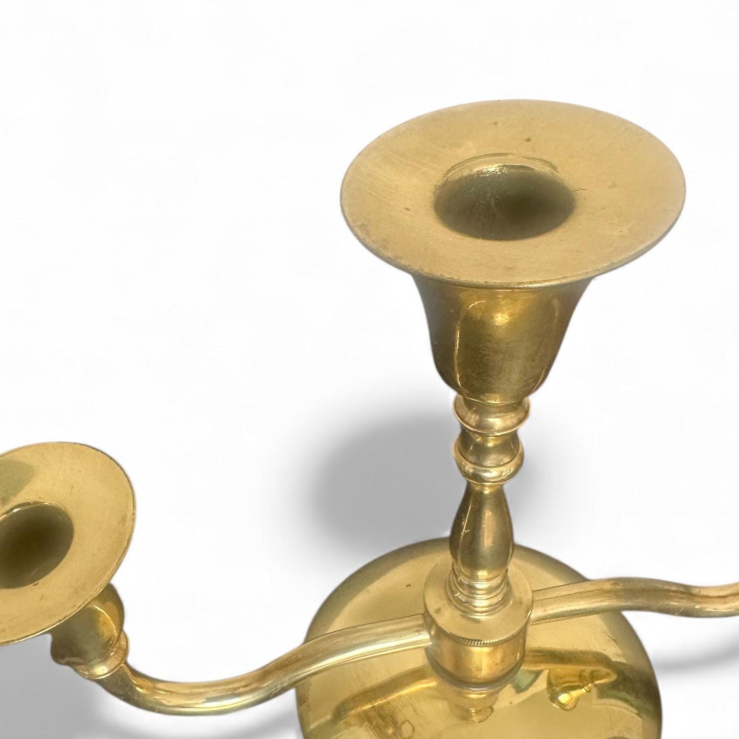 Vintage Brass Candelabra, Christmas Table Centerpiece