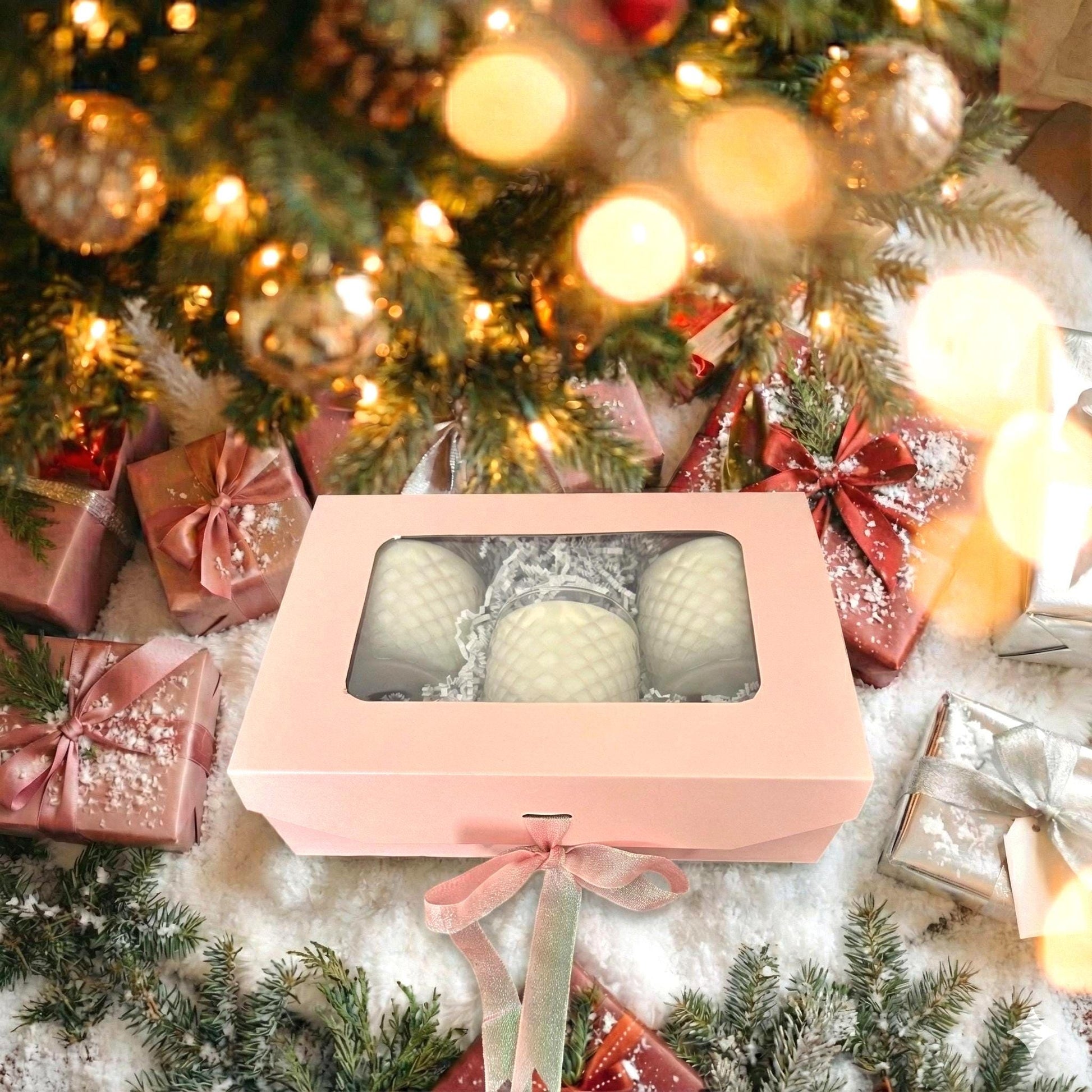 Trio Holiday Candle Gift Set – Frosted Juniper in Vintage-Inspired Glass