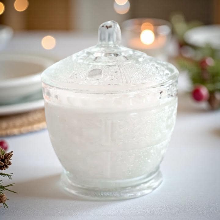 Lavender Vanilla Soy Wax Candle in Vintage Glass Dish