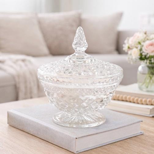 Vintage Wexford Candy Dish Candle, Housewarming Gift for Her