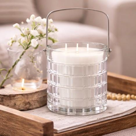 Soy Candle in Vintage French Ice Bucket, Housewarming Gift