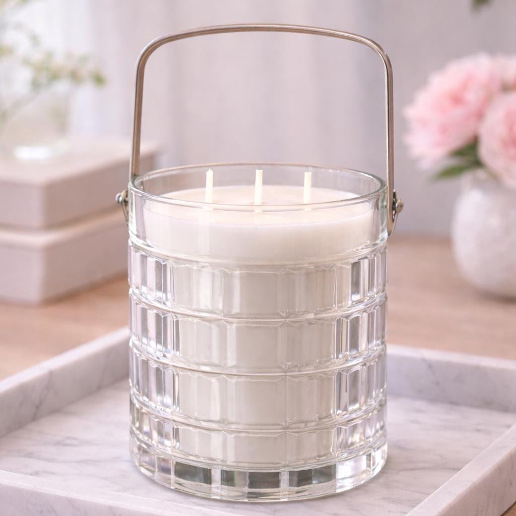 Soy Candle in Vintage French Ice Bucket, Housewarming Gift