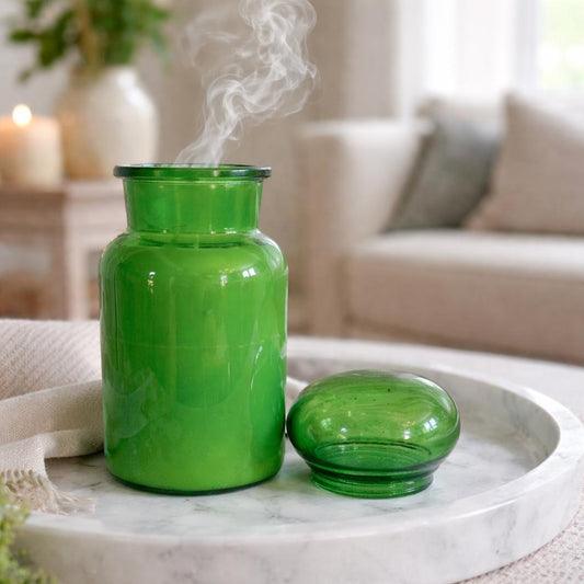 Cypress & Bayberry Soy Candle in Vintage Apothecary Jar