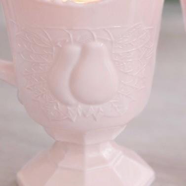 Wild Pear & Honey Soy Candle Set in Vintage Pink Milk Glass