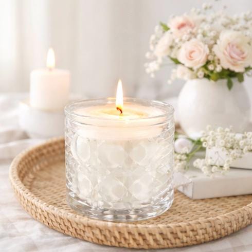 Scented Soy Candle in Federal Glass Sugar Bowl