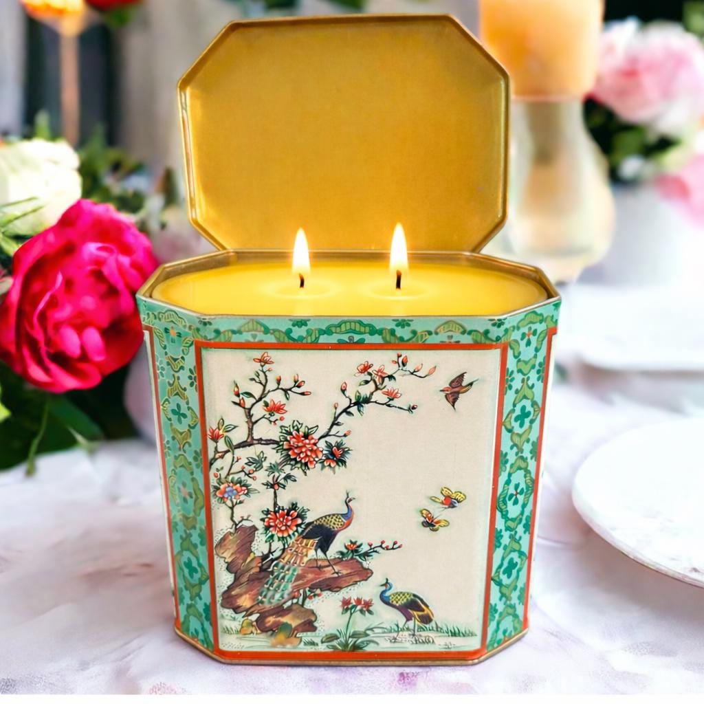 Vintage Daher Tea Tin Candle, Mother’s Day Gift