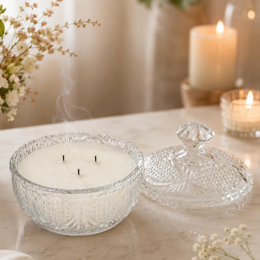 Vintage Candy Dish Candle, Summer Home Decor Gift