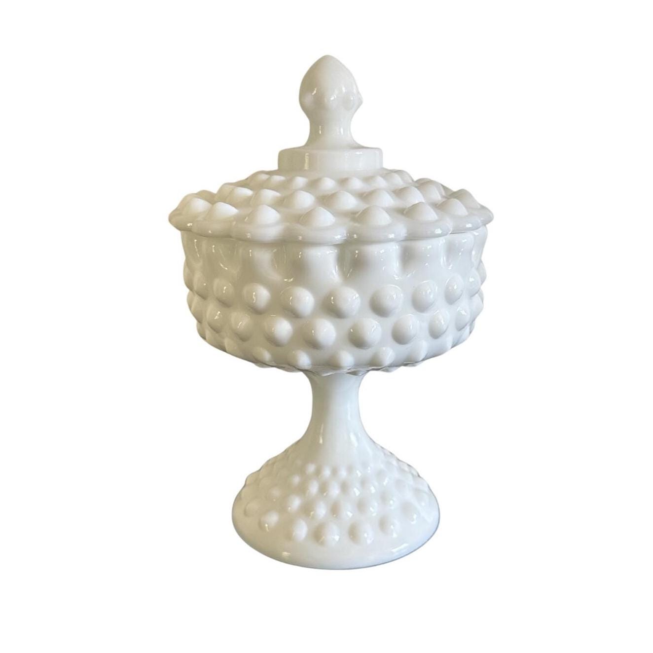 Vintage Fenton Milk Glass Candle, Housewarming Gift for Her