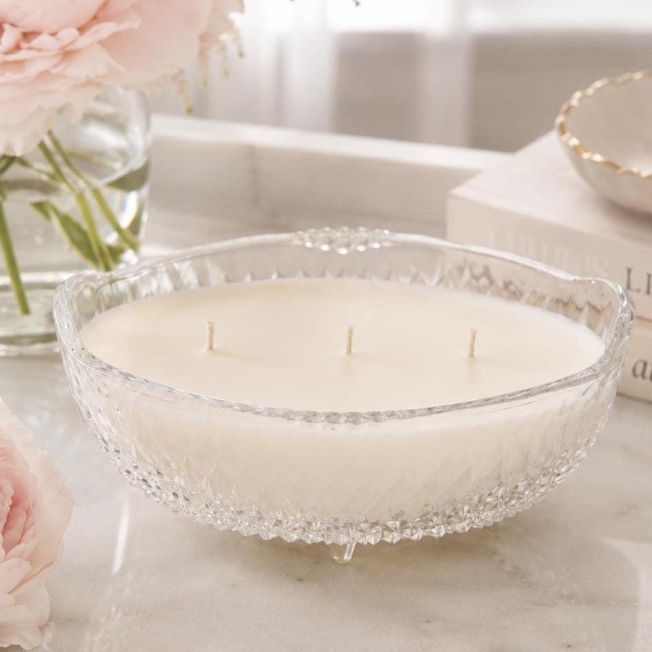 Moonflower Candle in Vintage Glass Bowl, Just Because Gift