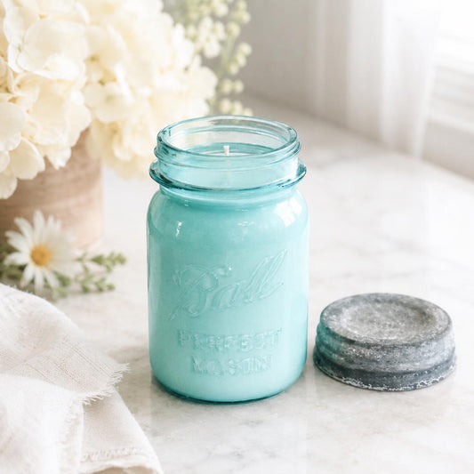 Vintage Ball Jar Soy Candle, Cottage Decor