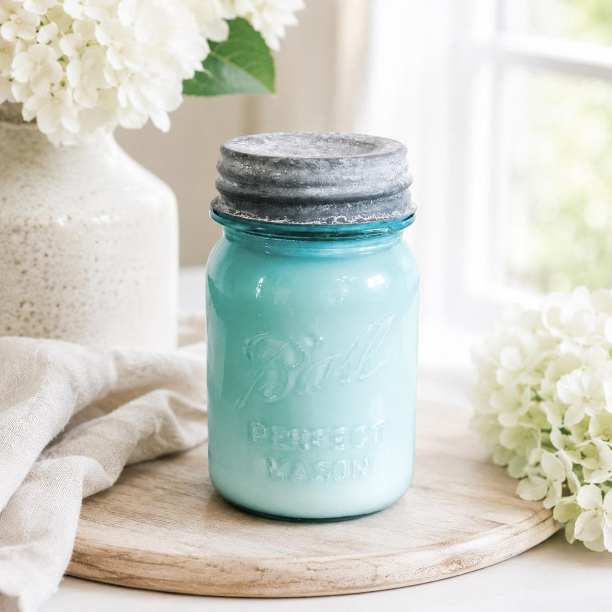 Vintage Ball Jar Soy Candle, Cottage Decor