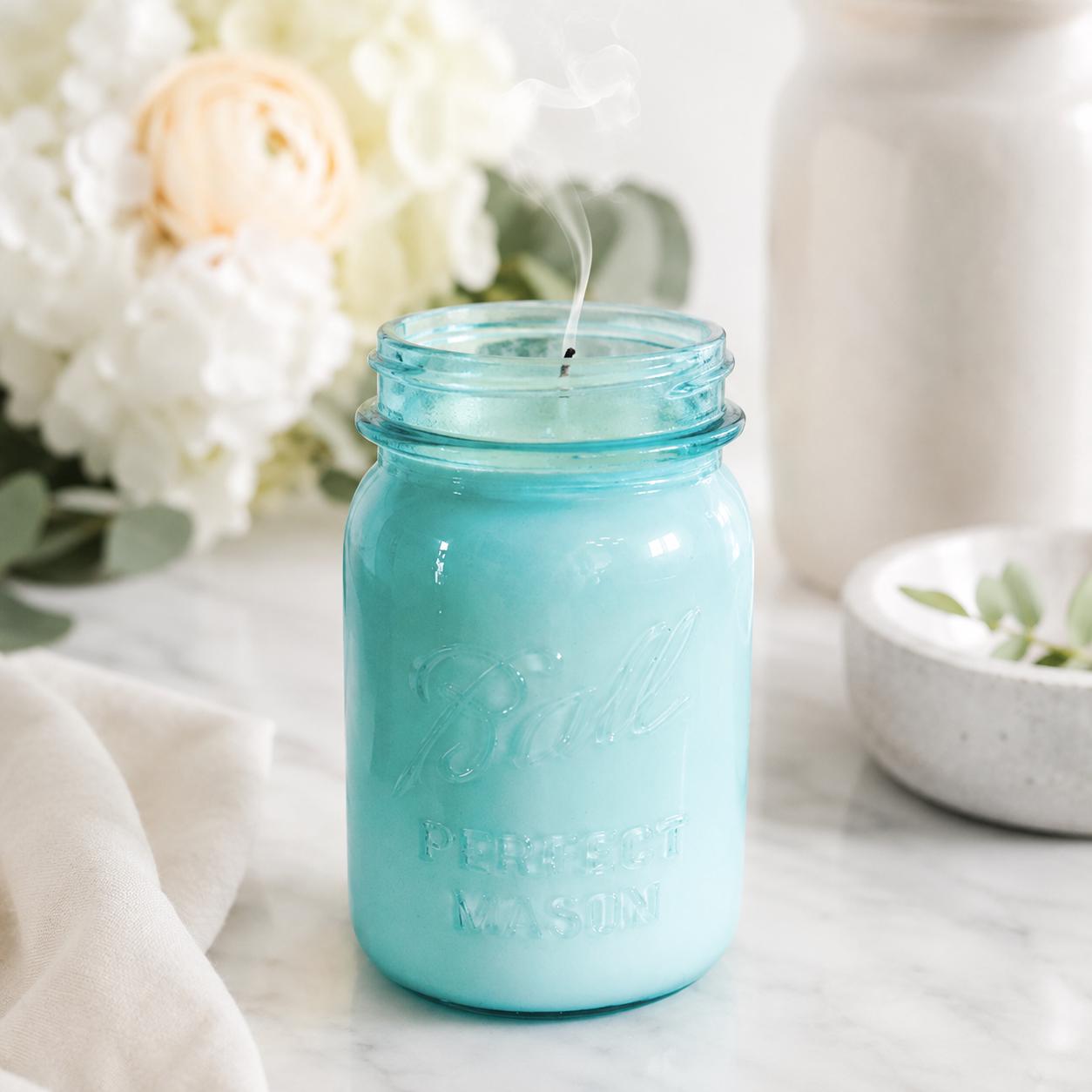 Vintage Ball Jar Soy Candle, Cottage Decor