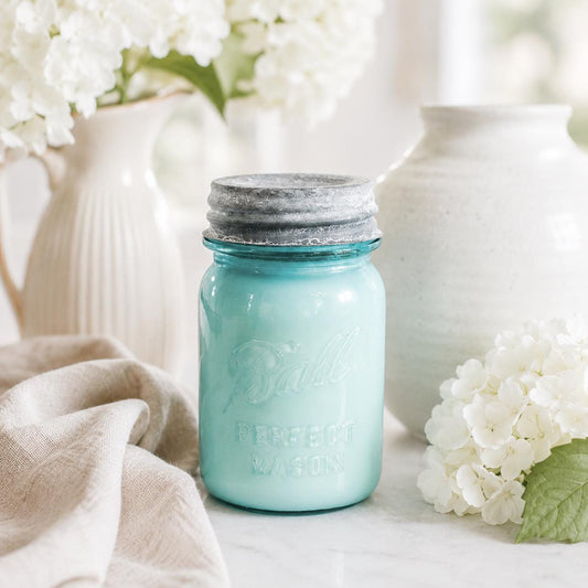 Vintage Ball Jar Soy Candle, Cottage Decor