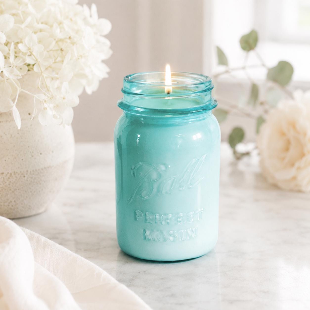 Vintage Ball Jar Soy Candle, Cottage Decor