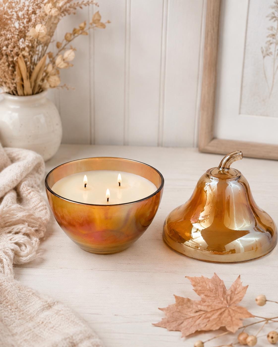 Vintage Jeannette Pear Jar Candle, Just Because Gift