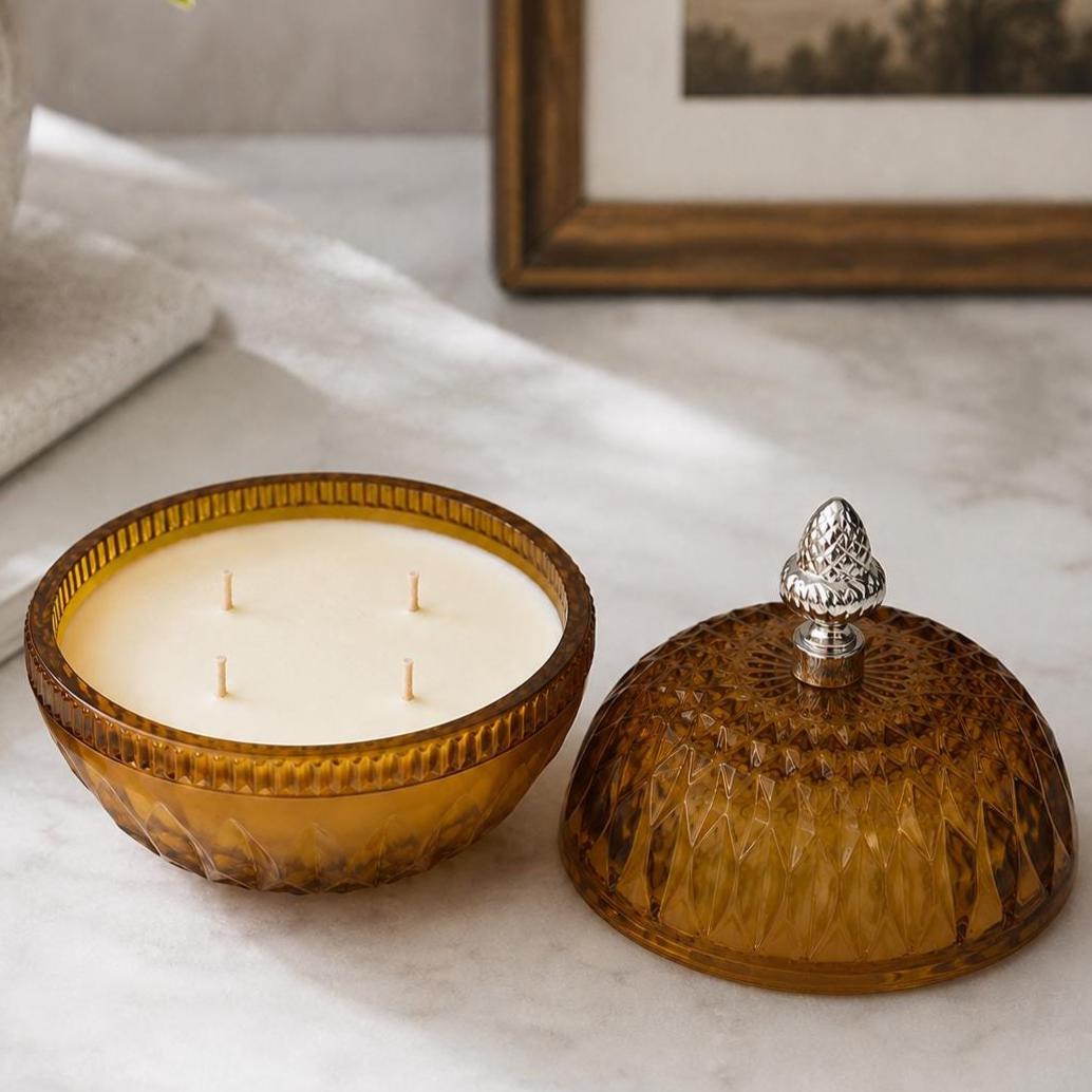 Vintage Pumpkin Shaped Candle, Cozy Fall Home Decor Gift