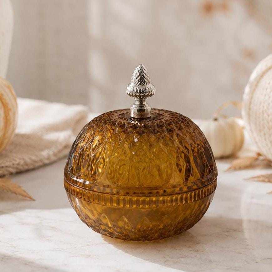 Vintage Pumpkin Shaped Candle, Cozy Fall Home Decor Gift