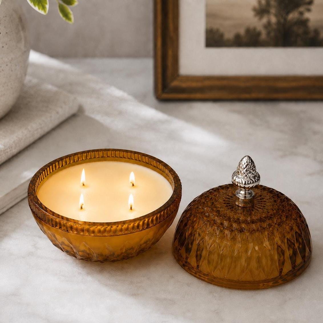 Vintage Pumpkin Shaped Candle, Cozy Fall Home Decor Gift