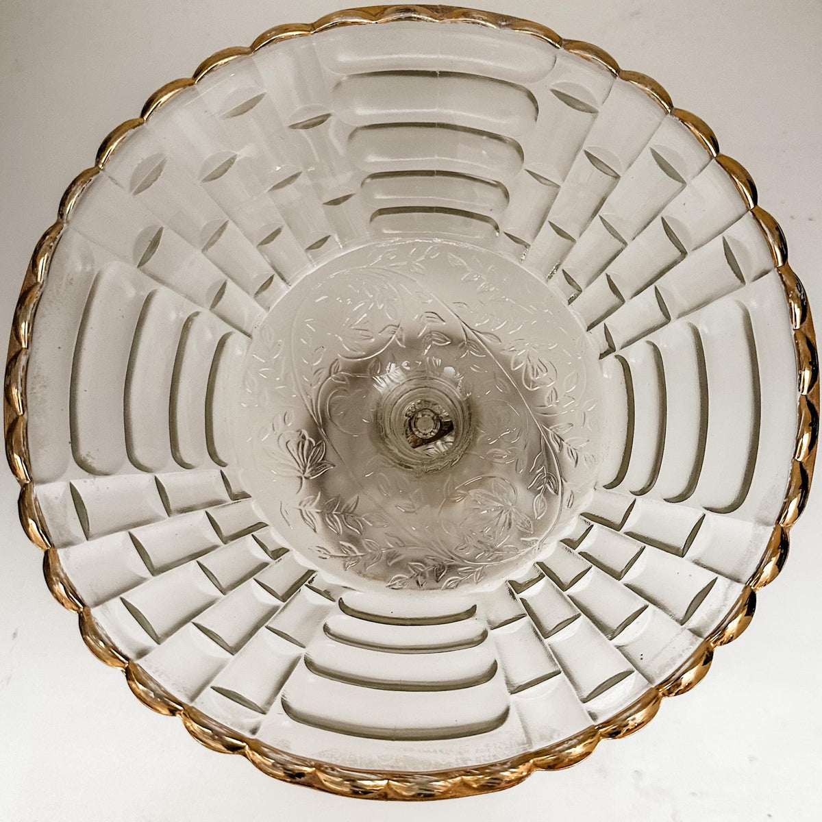 Vintage Glass Centerpiece Candle, Thoughtful Gift for Mom