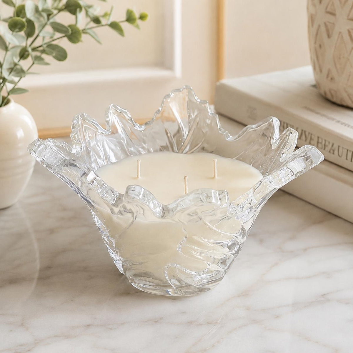Vintage Maple Leaf Bowl Candle, Unique Fall Hostess Gift