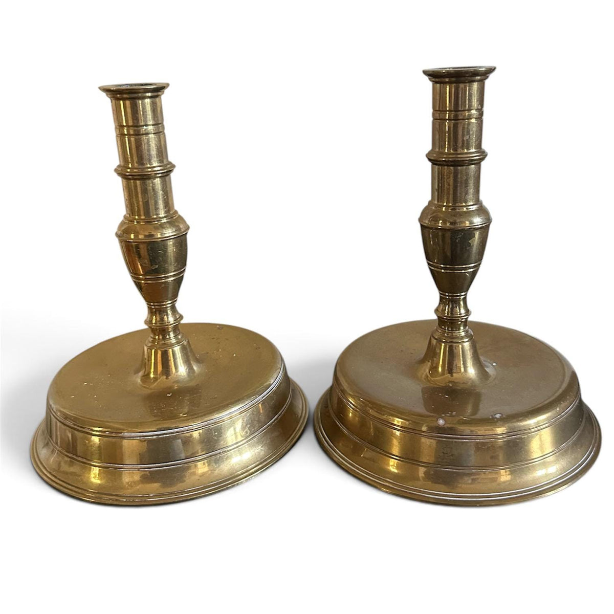 Antique Brass Bell Bottom Candle Holders