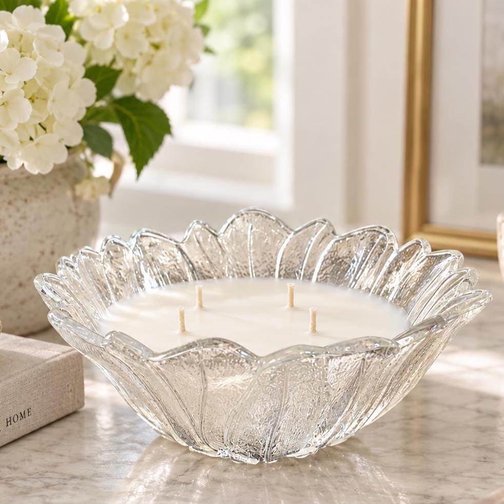 Vintage Sunflower Bowl Candle, Holiday Hostess Gift