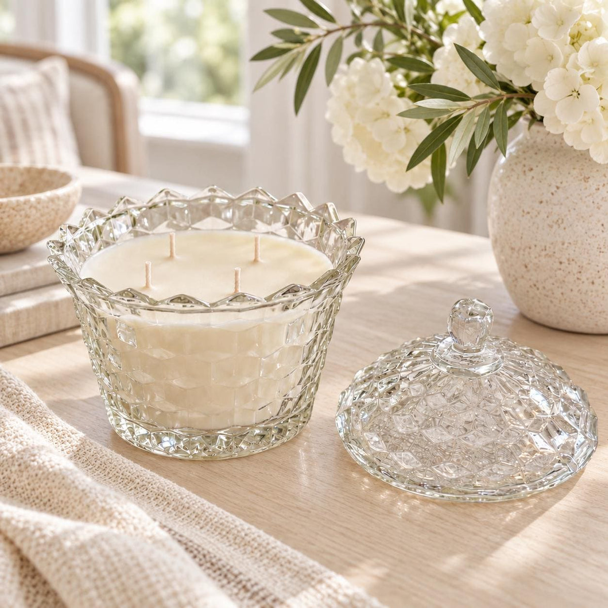 Scented Vintage Glass Candle, Thoughtful Gift for Vintage Lover