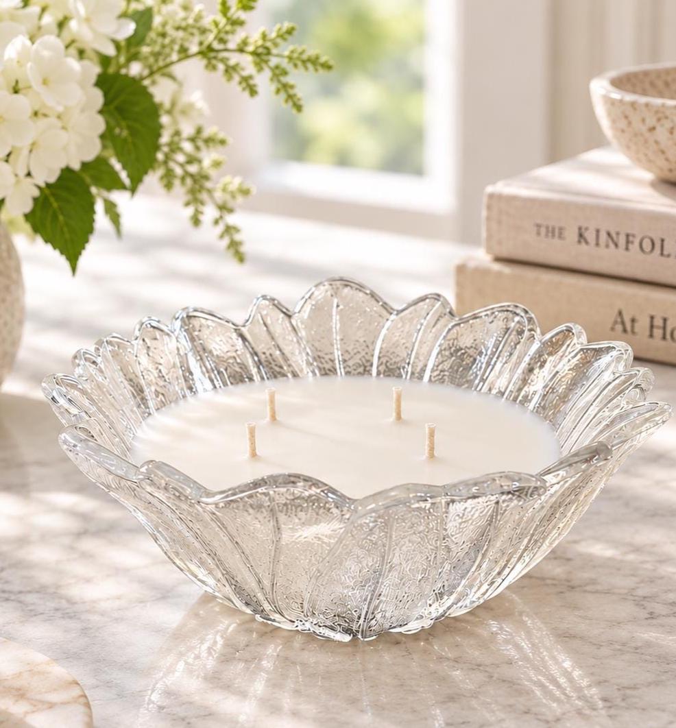 Vintage Sunflower Bowl Candle, Holiday Hostess Gift