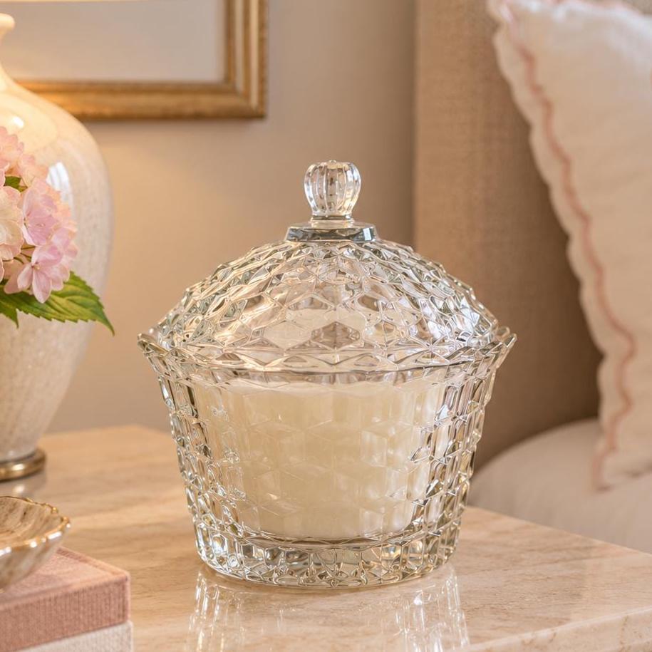 Scented Vintage Glass Candle, Thoughtful Gift for Vintage Lover