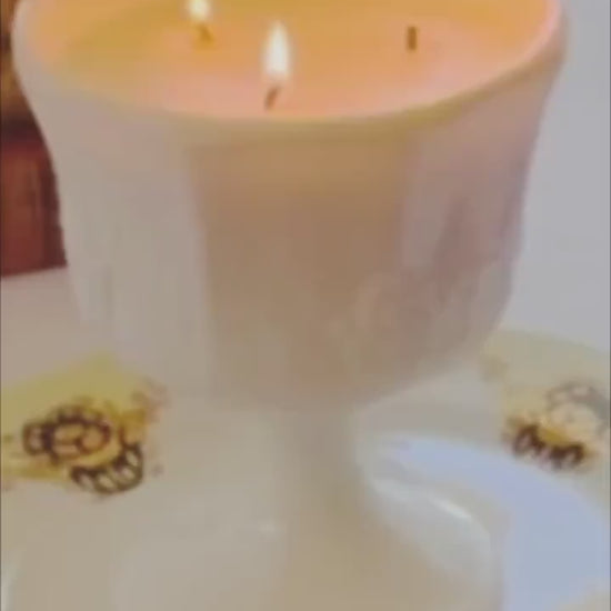 Scented Candles, Milk Glass, Birthday Gift For Her, Best Friend Gift