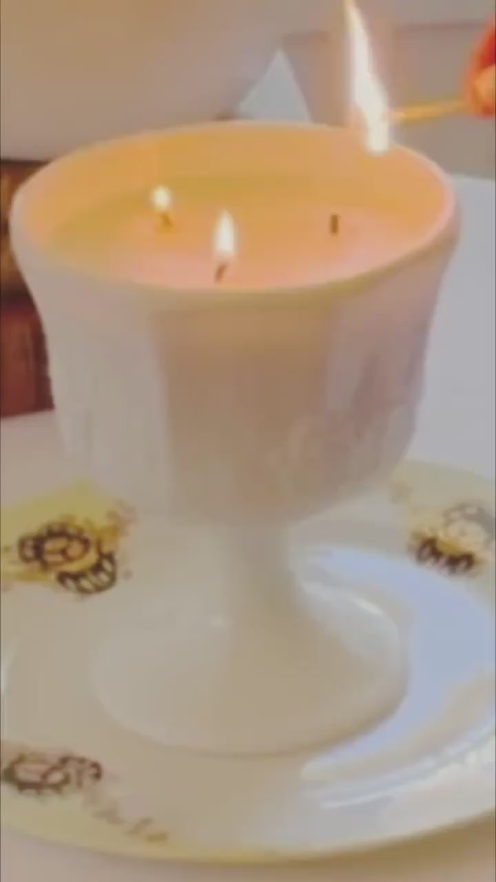 Scented Candles, Milk Glass, Birthday Gift For Her, Best Friend Gift