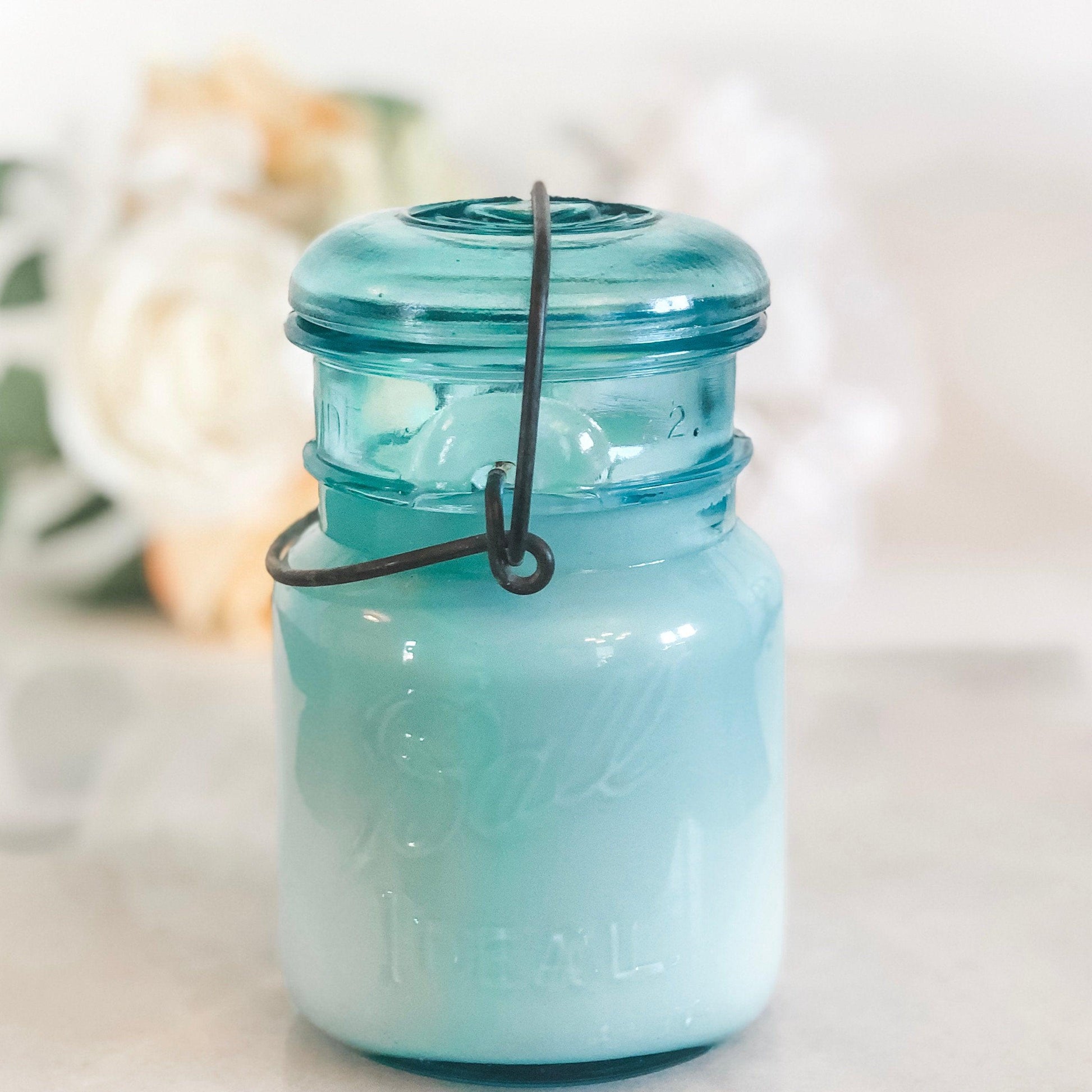 Scented Candle in Vintage Mason Canning Jar - RetroWix 