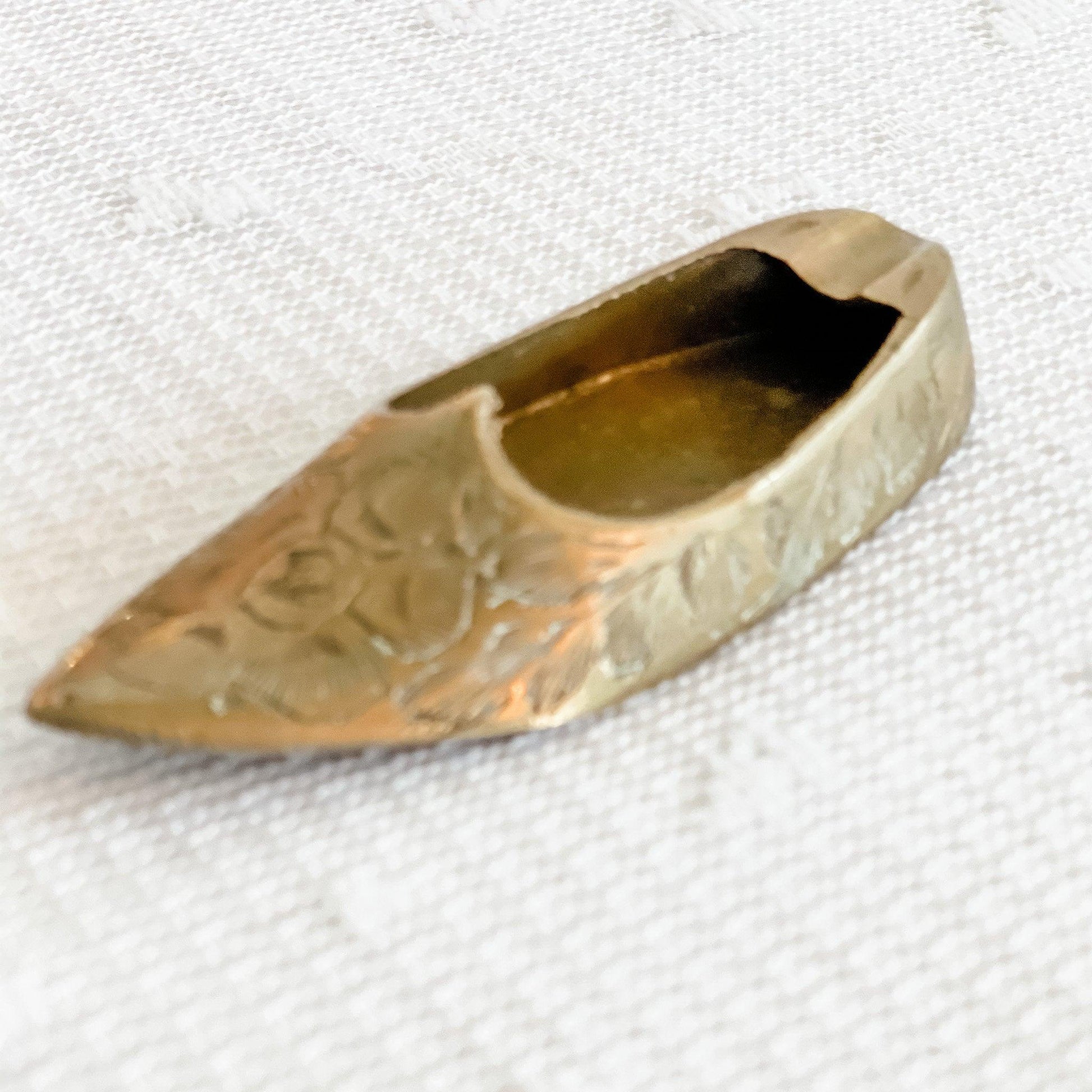 Vintage Brass Slipper Shoe Ashtray - RetroWix 