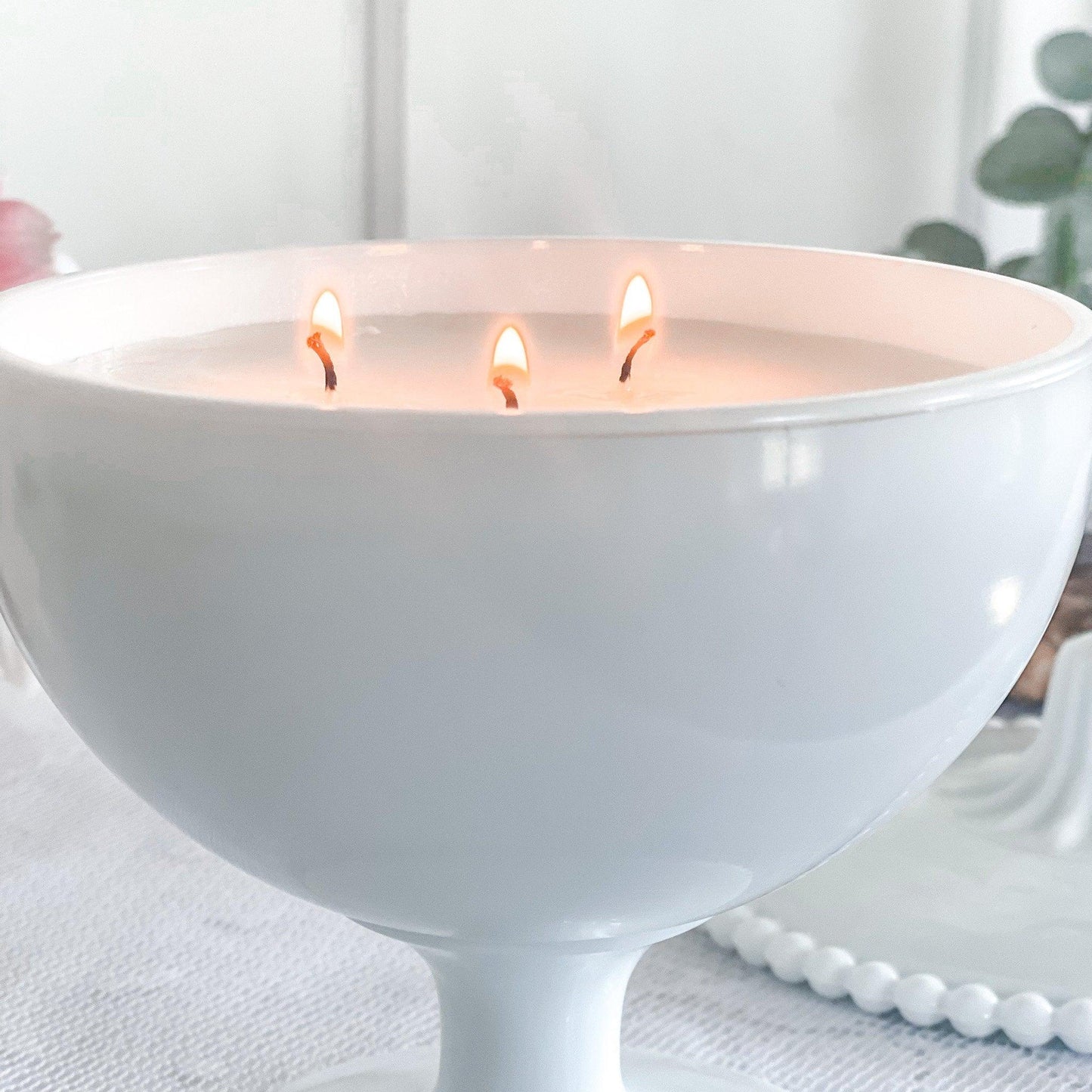 Unique Candle in Vintage Candy Dish with Lid - RetroWix 