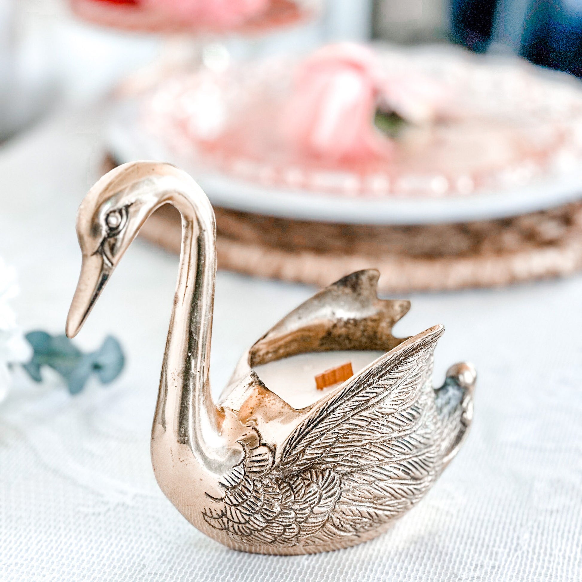 Scented Candle, Brass, Swan, Best Friend Gifts, Housewarming Gift