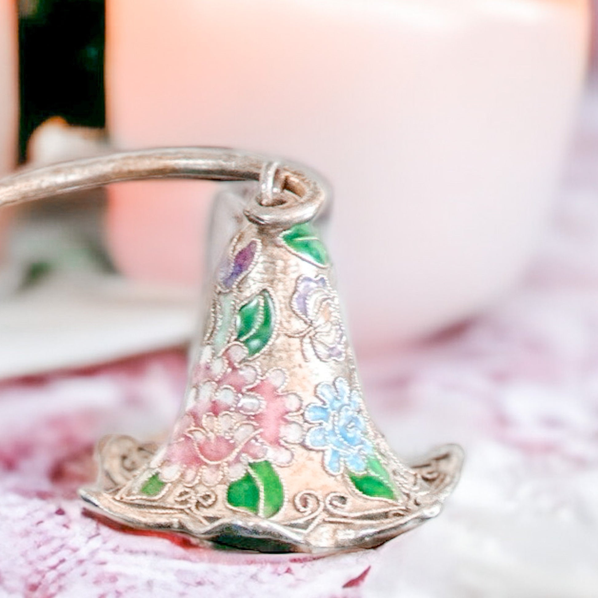 Cloisonné Bell Candle Snuffer, Vintage, Best Friend Gifts, Gift for Mom