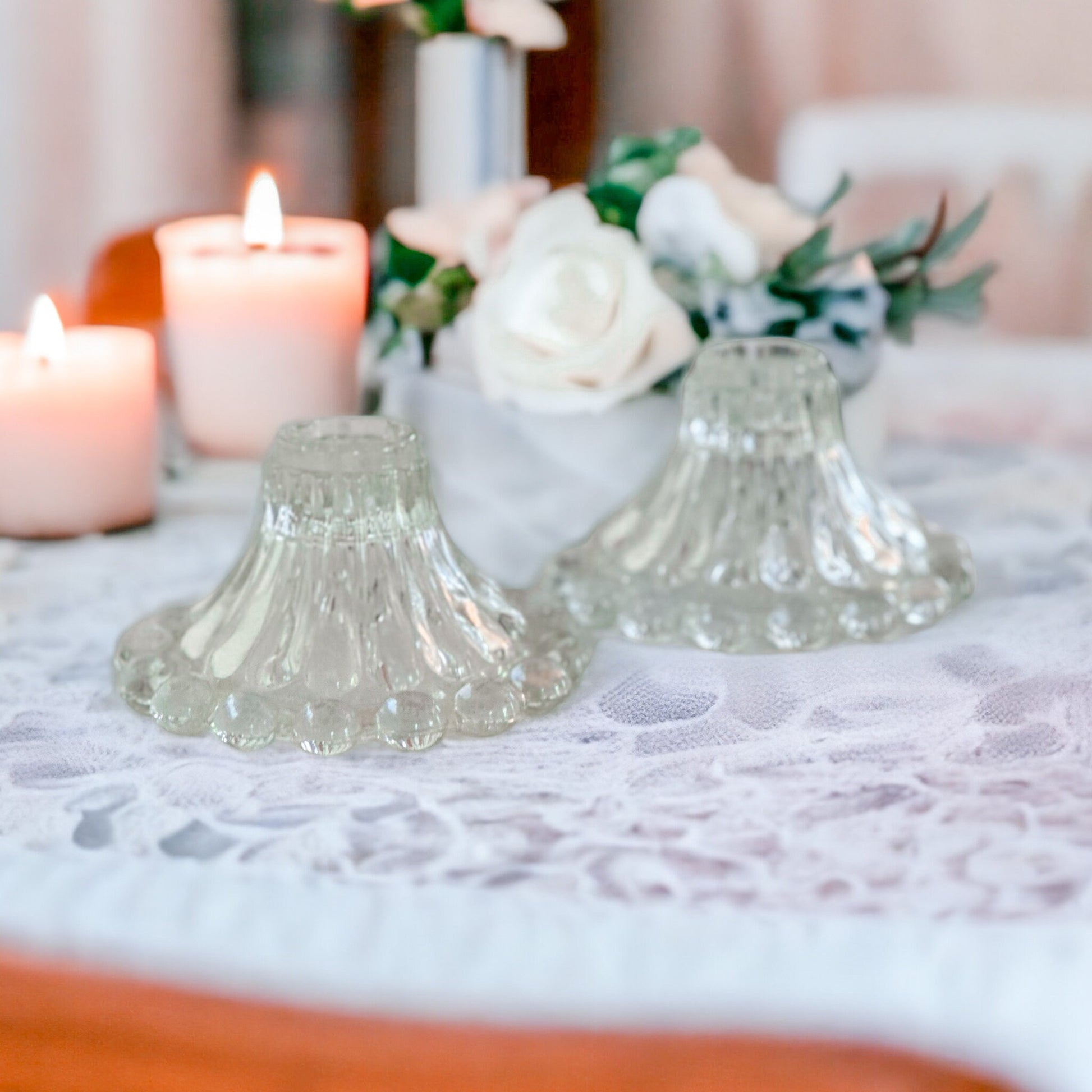 Boopie Bubble Glass Candlestick Holders