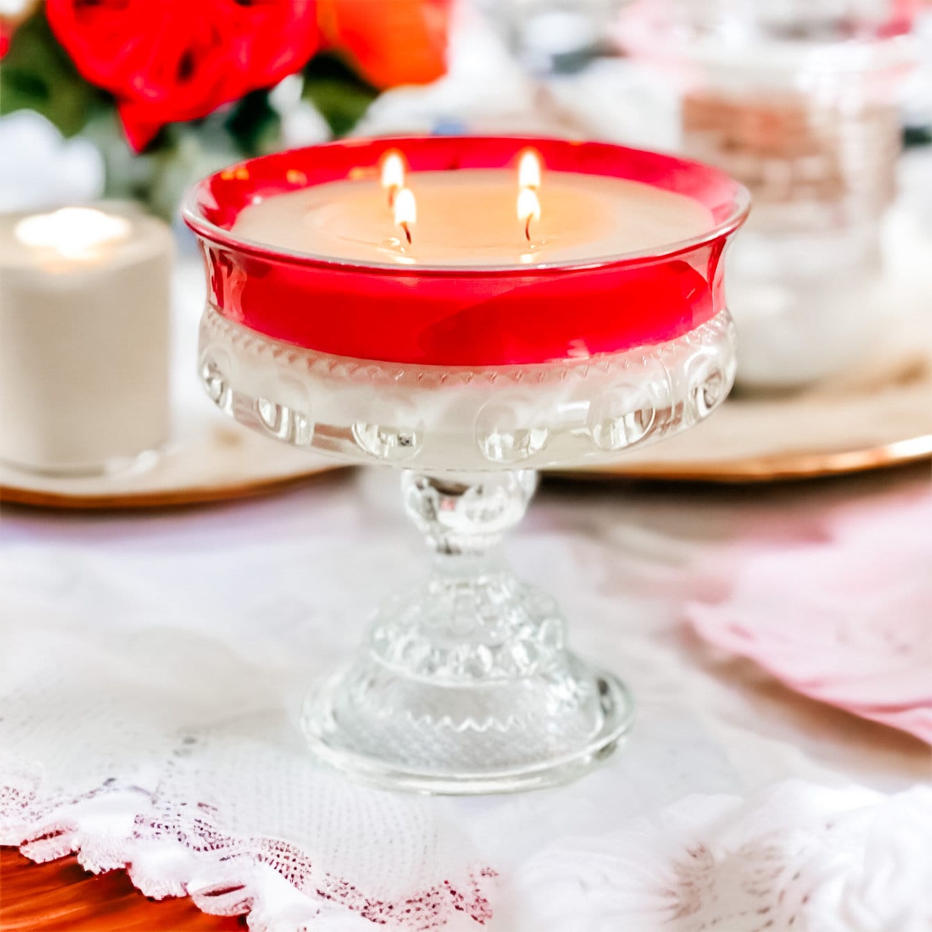 Scented Candle in Vintage Compote
