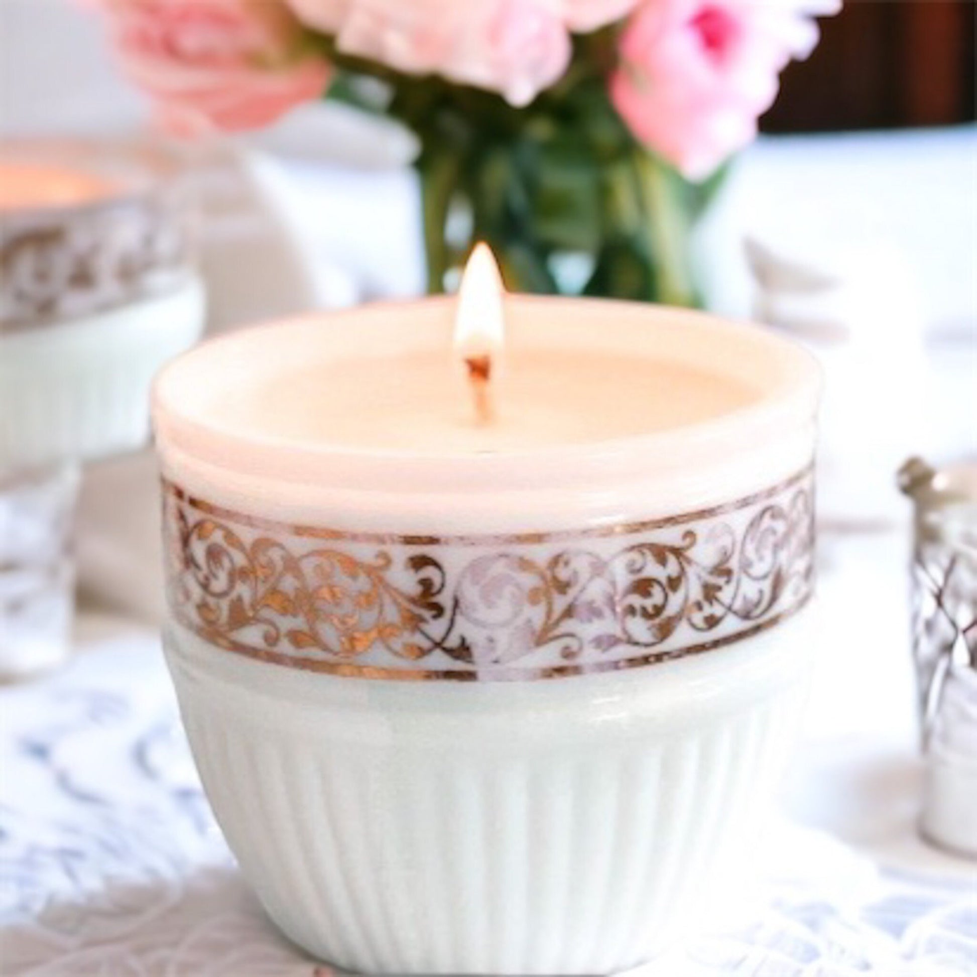 Scented Candle in Vintage Avon Jar