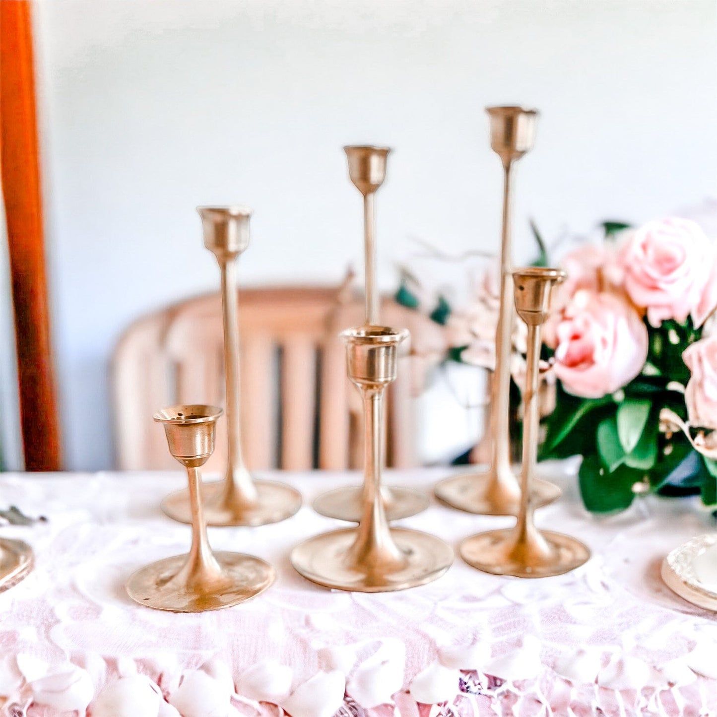 Vintage, Candle Holder, Brass Candlestick, Fall Table Decor