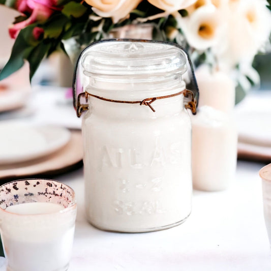 Scented Soy Candle in Vintage Mason Jar