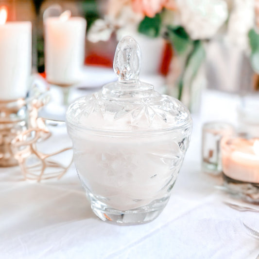 Lavender Vanilla Soy Candle in Vintage Sugar Dish