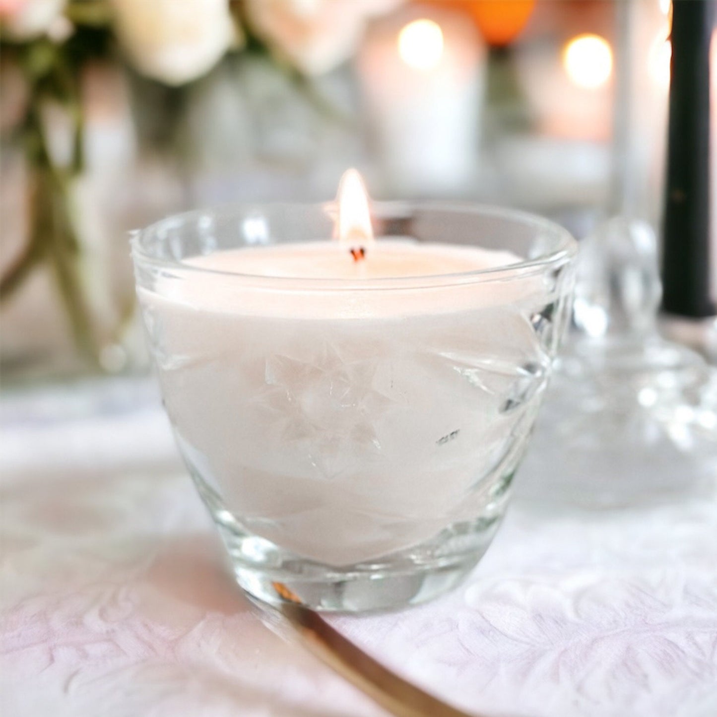 Lavender Vanilla Soy Candle in Vintage Sugar Dish