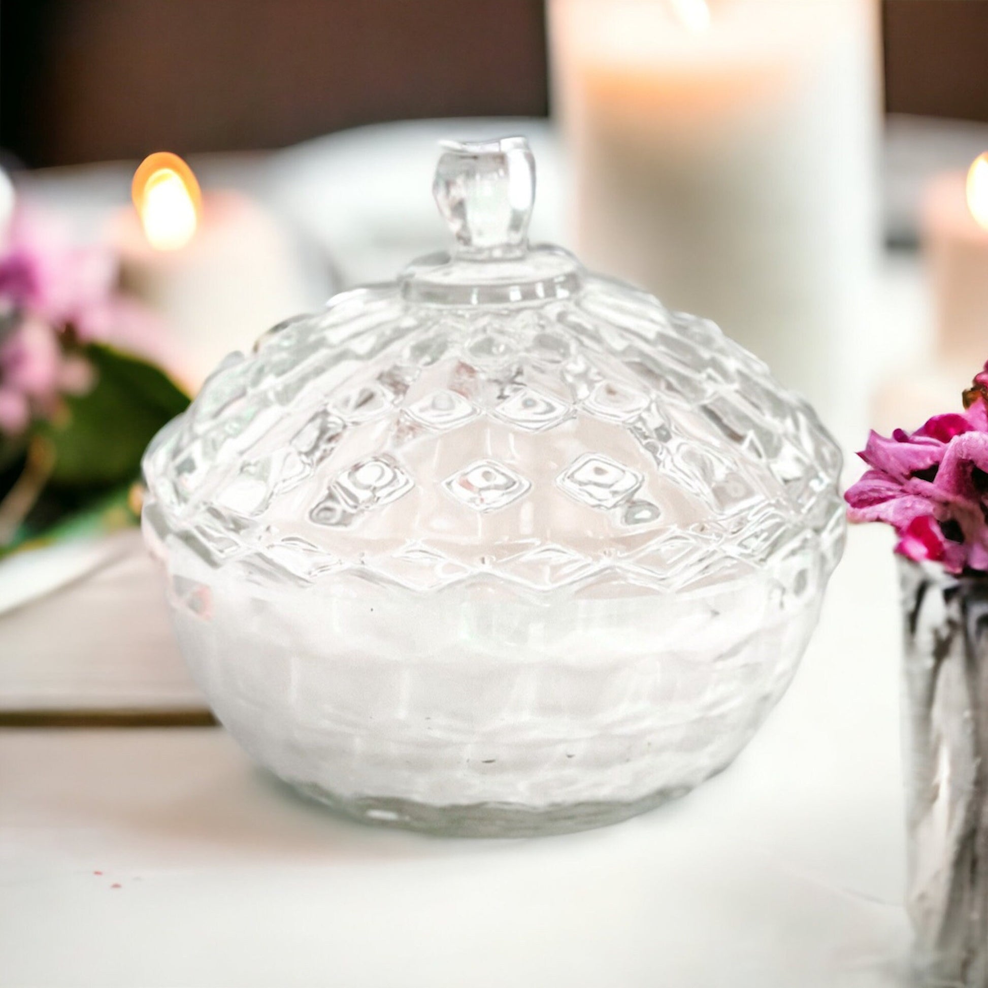 Soy Candle in Vintage Candy Dish