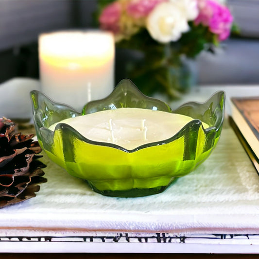 Scented Candles, Soy Candles, Vintage Glass, Birthday Gift For Mom From Daughter