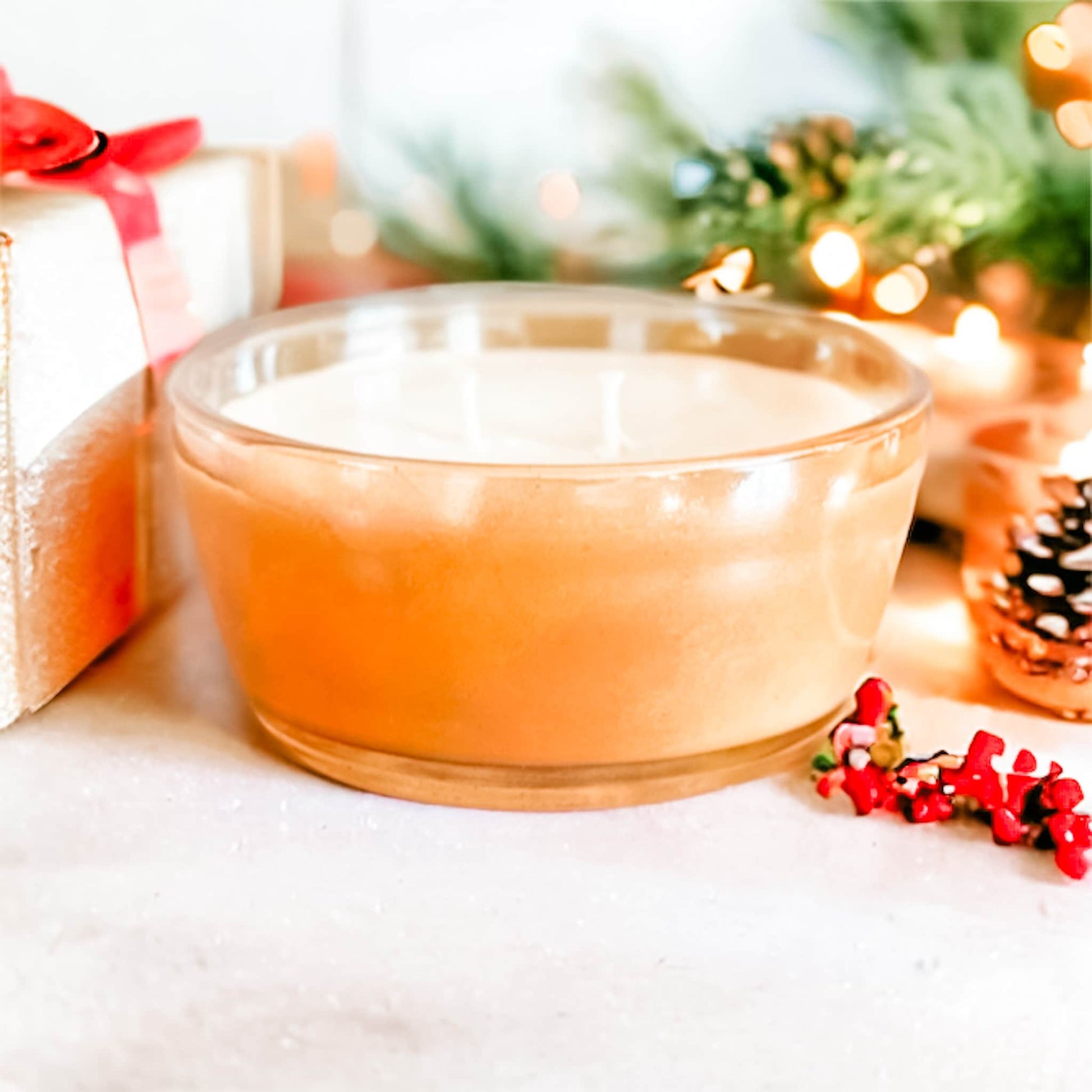 Scented Candle, Vintage Glass, Unique Gift, Christmas Gift For Her